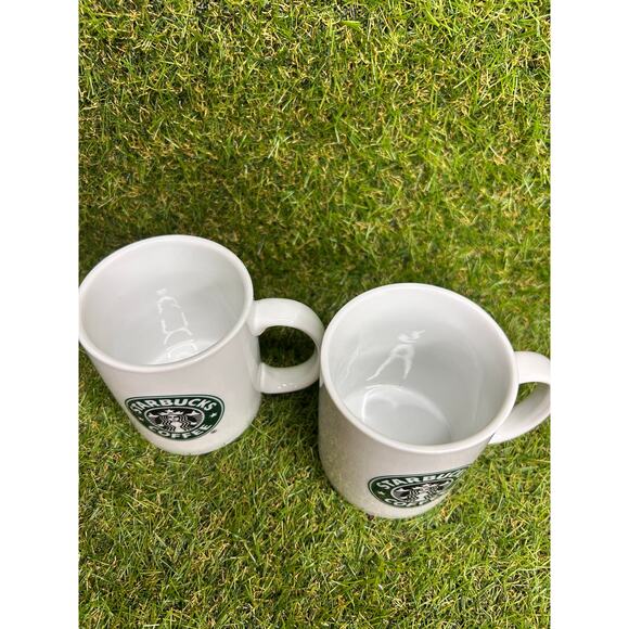 Starbucks 2006 Classic White Green Mermaid‎ Siren Logo Coffee Cup Set - Picture 2 of 8